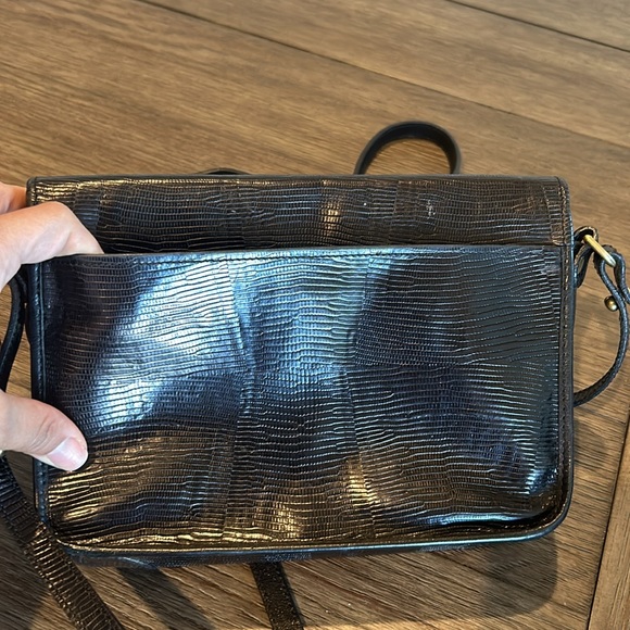 Brahmin all leather vintage crossbody bag in black - Picture 7 of 16